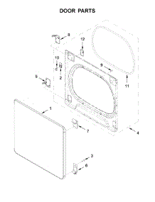 Door Parts parts for Kenmore Dryer 110.68132414 (11068132414, 110 68132414) from AppliancePartsPros.com