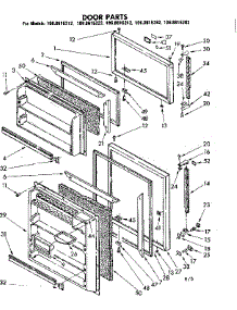 Door Parts parts for Kenmore Refrigerator 106.8615282 (1068615282, 106 8615282) from AppliancePartsPros.com