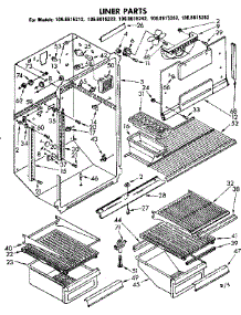 Liner Parts parts for Kenmore Refrigerator 106.8615282 (1068615282, 106 8615282) from AppliancePartsPros.com