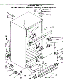 Cabinet Parts parts for Kenmore Refrigerator 106.8615282 (1068615282, 106 8615282) from AppliancePartsPros.com