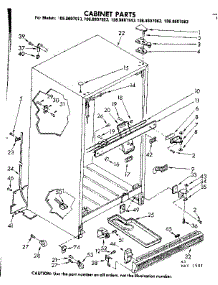 Cabinet Parts parts for Kenmore Refrigerator 106.8607943 (1068607943, 106 8607943) from AppliancePartsPros.com