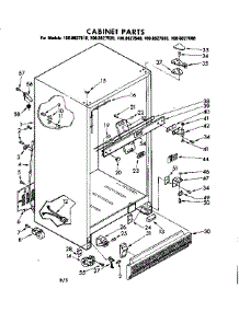 Cabinet Parts parts for Kenmore Refrigerator 106.8627510 (1068627510, 106 8627510) from AppliancePartsPros.com