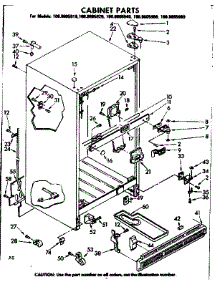 Cabinet Parts parts for Kenmore Refrigerator 106.8605920 (1068605920, 106 8605920) from AppliancePartsPros.com