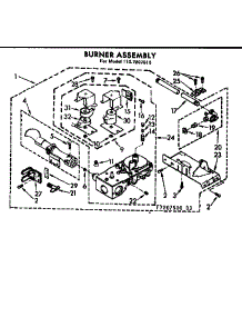 Burner Asm parts for Kenmore Dryer 110.7207510 (1107207510, 110 7207510) from AppliancePartsPros.com
