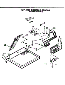 Top And Console Asm parts for Kenmore Dryer 110.7207510 (1107207510, 110 7207510) from AppliancePartsPros.com