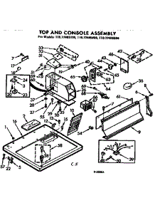 Top And Console Assembly parts for Kenmore Dryer 110.77405100 (11077405100, 110 77405100) from AppliancePartsPros.com