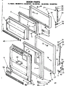 Door Parts parts for Kenmore Refrigerator 106.8607964 (1068607964, 106 8607964) from AppliancePartsPros.com