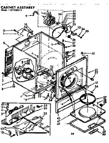 Cabinet Assm parts for Kenmore Dryer 110.77430710 (11077430710, 110 77430710) from AppliancePartsPros.com