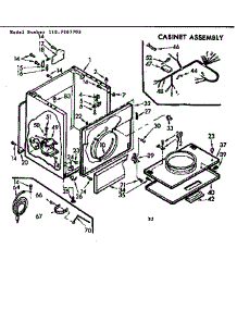 Cabinet Assembly parts for Kenmore Dryer 110.7207703 (1107207703, 110 7207703) from AppliancePartsPros.com