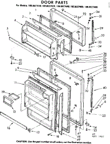 Door Parts parts for Kenmore Refrigerator 106.8627440 (1068627440, 106 8627440) from AppliancePartsPros.com