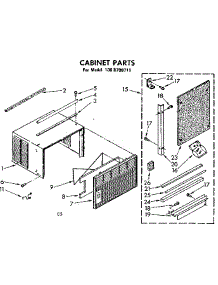 Cabinet Parts parts for Kenmore Heat Pump System 106.8700711 (1068700711, 106 8700711) from AppliancePartsPros.com