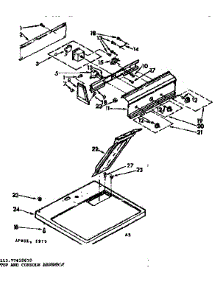 Top And Console Assembly parts for Kenmore Dryer 110.7743011C (1107743011C, 110 7743011C) from AppliancePartsPros.com