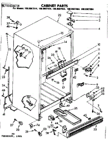 Cabinet Parts parts for Kenmore Refrigerator 106.8607914 (1068607914, 106 8607914) from AppliancePartsPros.com