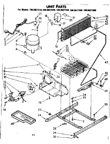 Unit Parts parts for Kenmore Refrigerator 106.8627340 (1068627340, 106 8627340) from AppliancePartsPros.com