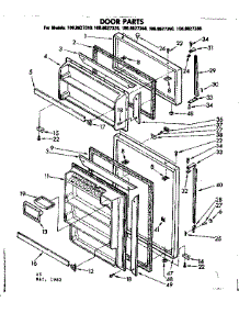 Door Parts parts for Kenmore Refrigerator 106.8627340 (1068627340, 106 8627340) from AppliancePartsPros.com