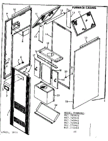 Furnace Casing parts for Kenmore Furnace 867.775952 (867775952, 867 775952) from AppliancePartsPros.com