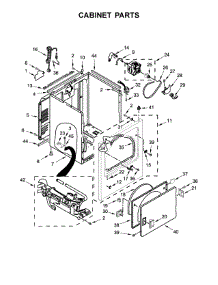 Cabinet Parts parts for Kenmore Dryer 110.76132410 (11076132410, 110 76132410) from AppliancePartsPros.com