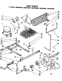 Unit Parts parts for Kenmore Refrigerator 106.8615610 (1068615610, 106 8615610) from AppliancePartsPros.com