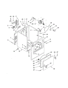Cabinet parts for Kenmore Dryer 110.60222510 (11060222510, 110 60222510) from AppliancePartsPros.com