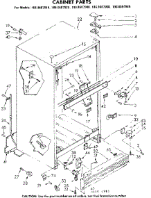 Cabinet Parts parts for Kenmore Refrigerator 106.8607916 (1068607916, 106 8607916) from AppliancePartsPros.com