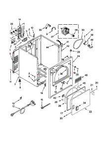 Cabinet Parts parts for Kenmore Dryer 110.C61292012 (110C61292012, 110 C61292012) from AppliancePartsPros.com