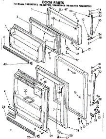 Door Parts parts for Kenmore Refrigerator 106.8607913 (1068607913, 106 8607913) from AppliancePartsPros.com