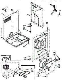 Cabinet Parts parts for Kenmore Dryer 116.88570100 (11688570100, 116 88570100) from AppliancePartsPros.com