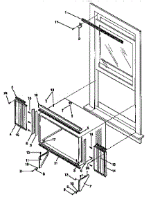 Window Mounting parts for Kenmore Heat Pump System 253.9751451 (2539751451, 253 9751451) from AppliancePartsPros.com