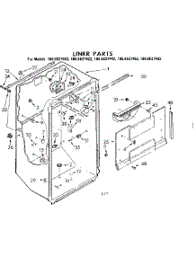Liner Parts parts for Kenmore Refrigerator 106.8627462 (1068627462, 106 8627462) from AppliancePartsPros.com