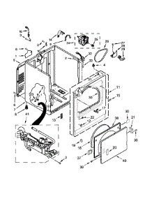 Cabinet Parts parts for Kenmore Dryer 110.72342512 (11072342512, 110 72342512) from AppliancePartsPros.com