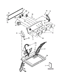Top And Console Parts parts for Kenmore Dryer 110.72342512 (11072342512, 110 72342512) from AppliancePartsPros.com