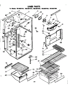 Liner Parts parts for Kenmore Refrigerator 106.8607984 (1068607984, 106 8607984) from AppliancePartsPros.com