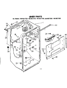 Liner Parts parts for Kenmore Refrigerator 106.8627320 (1068627320, 106 8627320) from AppliancePartsPros.com