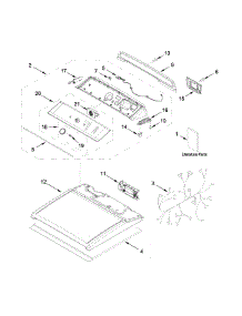 Top And Console Parts parts for Kenmore Dryer 110.69133413 (11069133413, 110 69133413) from AppliancePartsPros.com