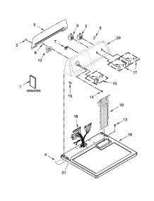Top And Console Parts parts for Kenmore Dryer 110.C62332511 (110C62332511, 110 C62332511) from AppliancePartsPros.com
