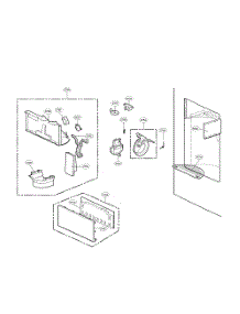 Dispenser Parts parts for Kenmore Refrigerator 795.70322311 (79570322311, 795 70322311) from AppliancePartsPros.com