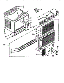 Cabinet parts for Kenmore Heat Pump System 106.9761850 (1069761850, 106 9761850) from AppliancePartsPros.com