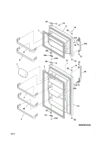 Door parts for Kenmore Refrigerator 253.7888301E (2537888301E, 253 7888301E) from AppliancePartsPros.com