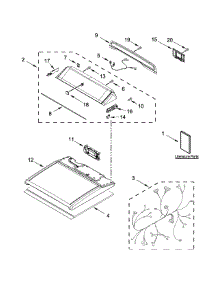 Top And Console Parts parts for Kenmore Dryer 110.78132412 (11078132412, 110 78132412) from AppliancePartsPros.com