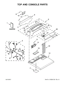 Top And Console Parts parts for Kenmore Dryer 110.77132411 (11077132411, 110 77132411) from AppliancePartsPros.com
