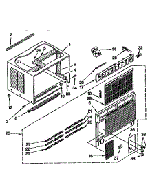 Cabinet Parts parts for Kenmore Heat Pump System 106.9721851 (1069721851, 106 9721851) from AppliancePartsPros.com