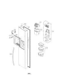 Freezer Door Parts parts for Kenmore Refrigerator 795.51832410 (79551832410, 795 51832410) from AppliancePartsPros.com