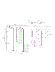 Refrigerator Door Parts parts for Kenmore Refrigerator 795.51832410 (79551832410, 795 51832410) from AppliancePartsPros.com
