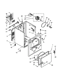 Cabinet Parts parts for Kenmore Dryer 110.C60222511 (110C60222511, 110 C60222511) from AppliancePartsPros.com