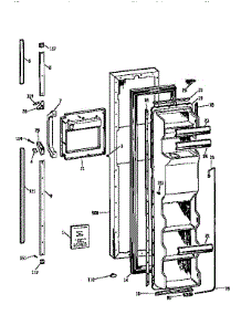 Freezer Door parts for Kenmore Refrigerator 363.9552750 (3639552750, 363 9552750) from AppliancePartsPros.com