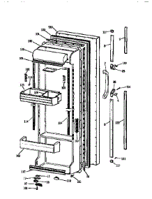 Fresh Food Door parts for Kenmore Refrigerator 363.9552750 (3639552750, 363 9552750) from AppliancePartsPros.com