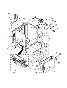 Cabinet Parts parts for Kenmore Dryer 110.70222511 (11070222511, 110 70222511) from AppliancePartsPros.com