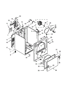 Cabinet Parts parts for Kenmore Dryer 110.6012511 (1106012511, 110 6012511) from AppliancePartsPros.com