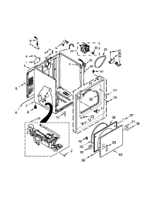 Cabinet Parts parts for Kenmore Dryer 110.72331511 (11072331511, 110 72331511) from AppliancePartsPros.com