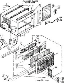 Cabinet parts for Kenmore Heat Pump System 106.7791880 (1067791880, 106 7791880) from AppliancePartsPros.com